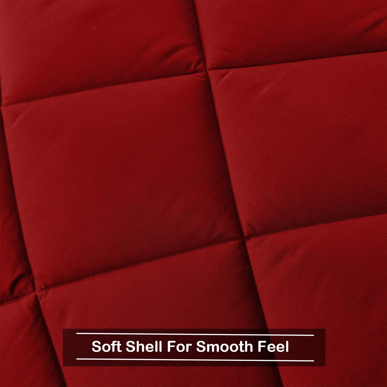 Basic Beyond Down Alternative Comforter Set (Queen, Black/Red) - Reversible Bed Comforter with 2 Pillow Shams for All Seasons: Home & Kitchen