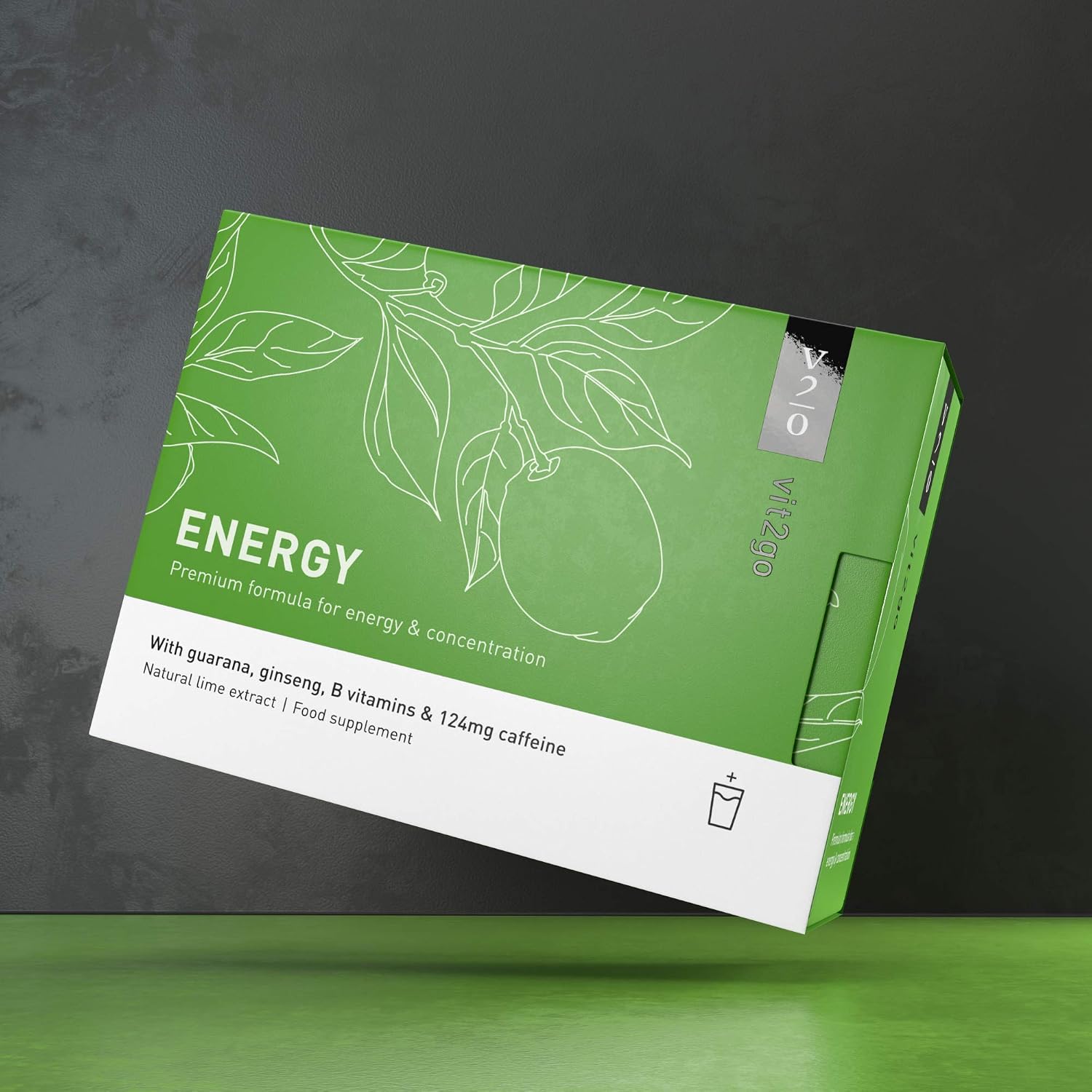 Vit2Go Natural Energy Drink Mix - 124mg Caffeine from Ginseng & Guarana, 10 Count (Pack of 1) - Image 3