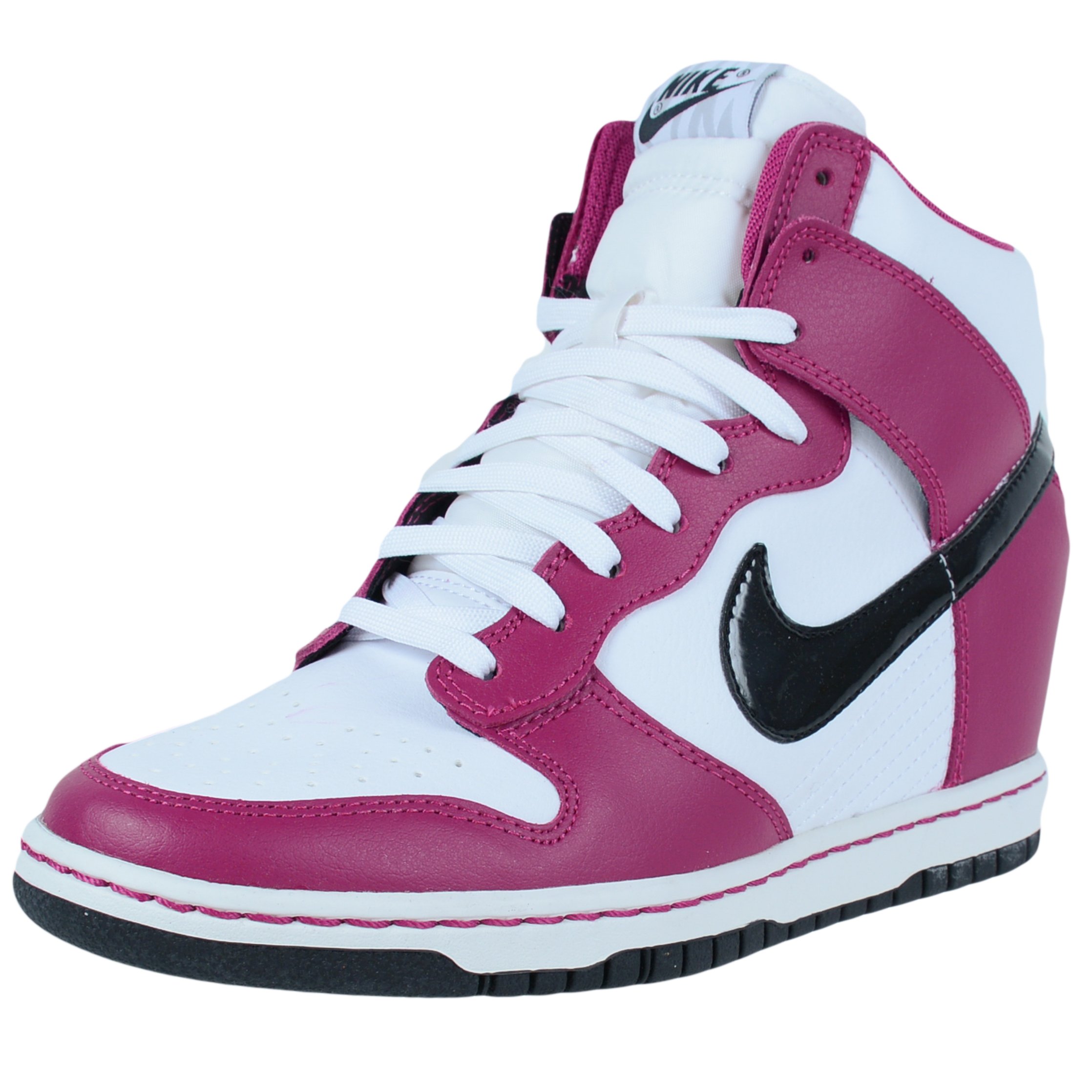 NIKE Dunk Sky HI Women Sneaker Wedge Bright Magenta/White/Black 528899-502-  Buy Online in Brunei at brunei.desertcart.com. ProductId : 193669427.