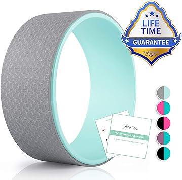 Aokitec Yoga Wheel 13” Back Wheel Durable Dharma Wheel for Yoga Poses & Spine Stretching ABS Yoga Roller Wheel for Back Pain