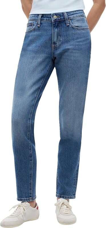 Damen Jeans Hose Lucy Slim Mid Rise, Blau (Denim Medium), 31W/30L