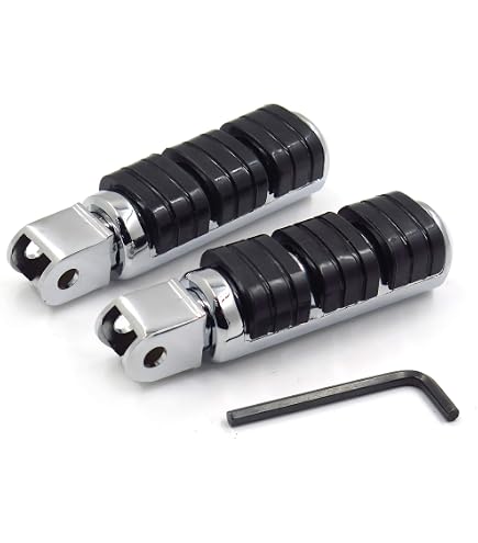Pedane Anteriore Cromate In Alluminio Billet Per Kawasaki Vulcan / Suzuki Marauder / Boulevard – Set 2 Pezzi, Aftermarket