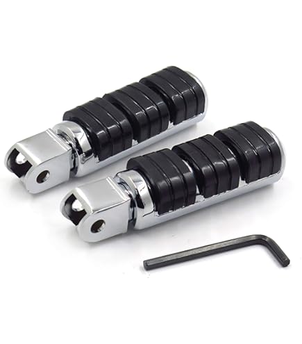 Pedane Anteriore Cromate In Alluminio Billet Per Kawasaki Vulcan / Suzuki Marauder / Boulevard – Set 2 Pezzi, Aftermarket