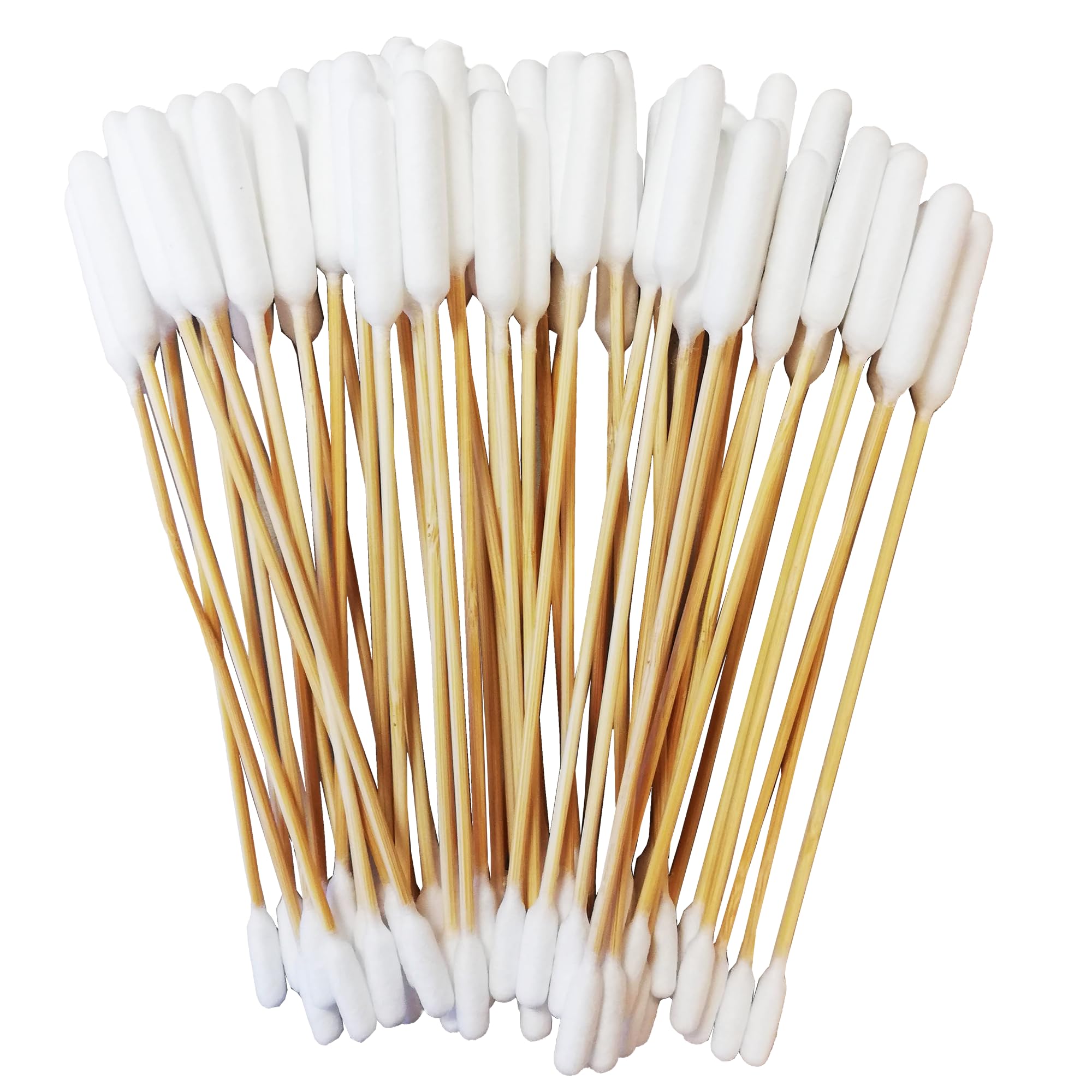 Pirbright Pet Company Extra Large 15cm Pet Dog Cotton Bud Ear Cleaner Long Bamboo Cotton Buds For Cleaning Animals Ears (50 Pack Double End Ear Buds)