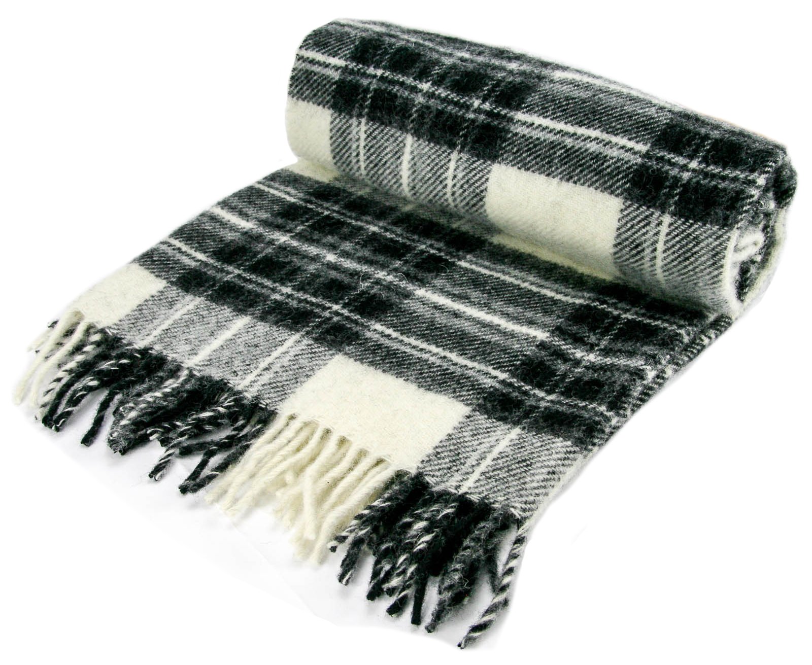 Tweedmill Textiles Grey Dress Stewart Tartan Knee Rug - Pure New Wool - British Made