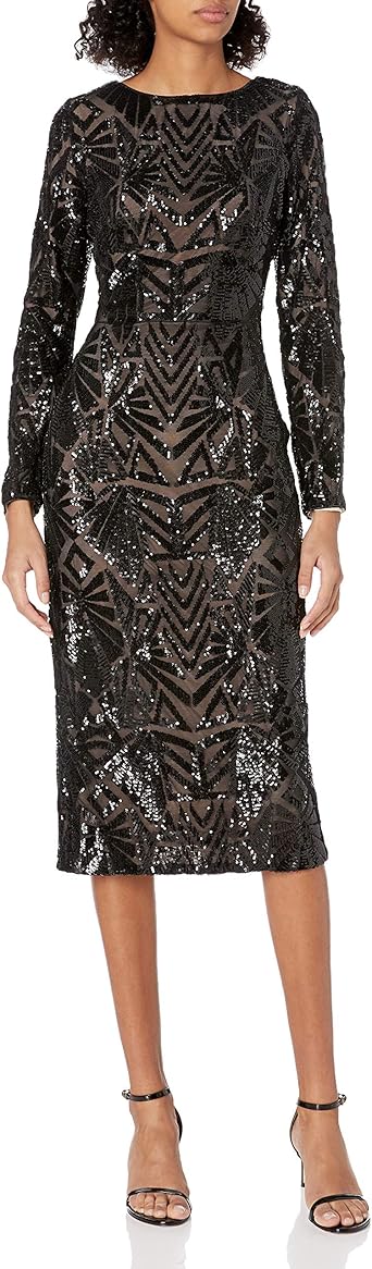 emery sequin sheath dress