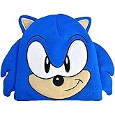 Sonic The Hedgehog Beanie Hat, Acrylic Knitted Winter Hat with Ears and Quills, Royal, One Size