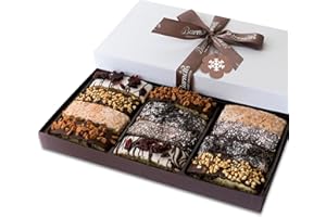 BARNETTS FINE BISCOTTI Barnetts Christmas Holiday Thanksgiving 12 Chocolate Biscotti Gift Box, Gourmet Cookie Gifts Basket for Him and Her Food Delivery, Fancy Cookies Spring Candy Treats Baskets Ideas for Dad, Husband, Father, Brother, Son, Father, Grandmother, Mother, Grandma