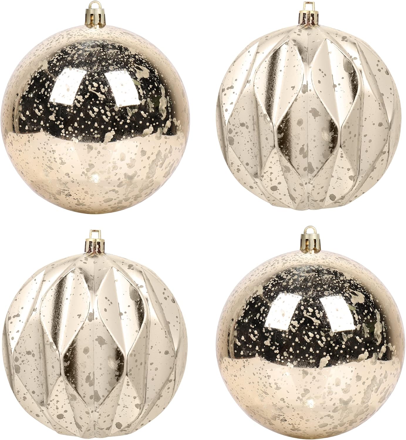 Ornaments - Extra Large Hanging Shatterproof Tree Ball Clear Christmas Ball Ornaments Decorative Mercury Ball with Tree Ornaments Hooks for Xmas Holiday Wedding Decoration