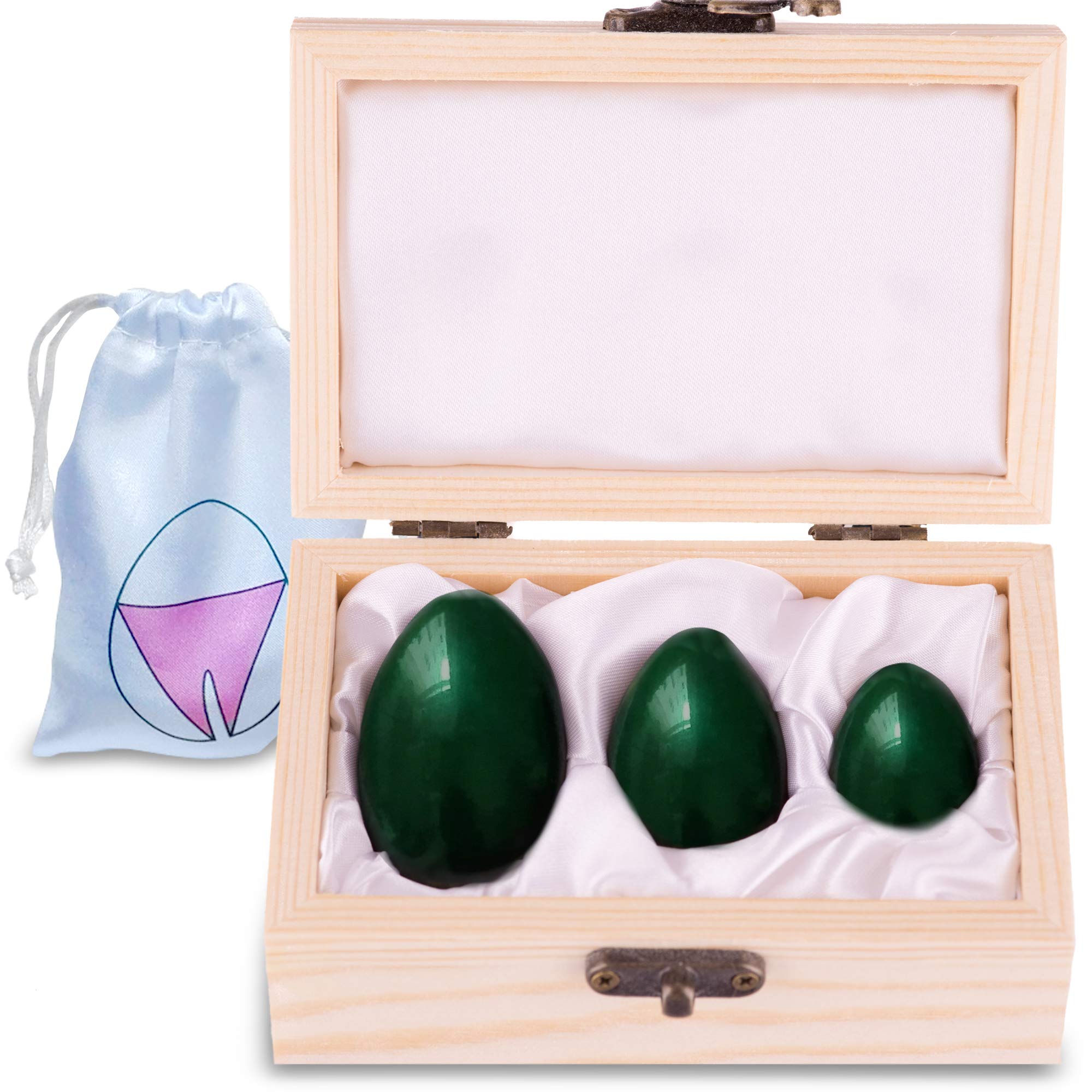 Photo 1 of Yoni Stones Nephrite Jade 3 Sizes, Gia Certified Yoni Eggs for Women, Nephrite Jade Yoni Stones, Yoni Stones for Women Nephrite Jade, Nephrite Jade Yoni Egg Set, Eggs Yoni Drilled with eCourse