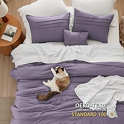 Bedsure Purple Twin Comforter Set - 3 Pieces Pinch