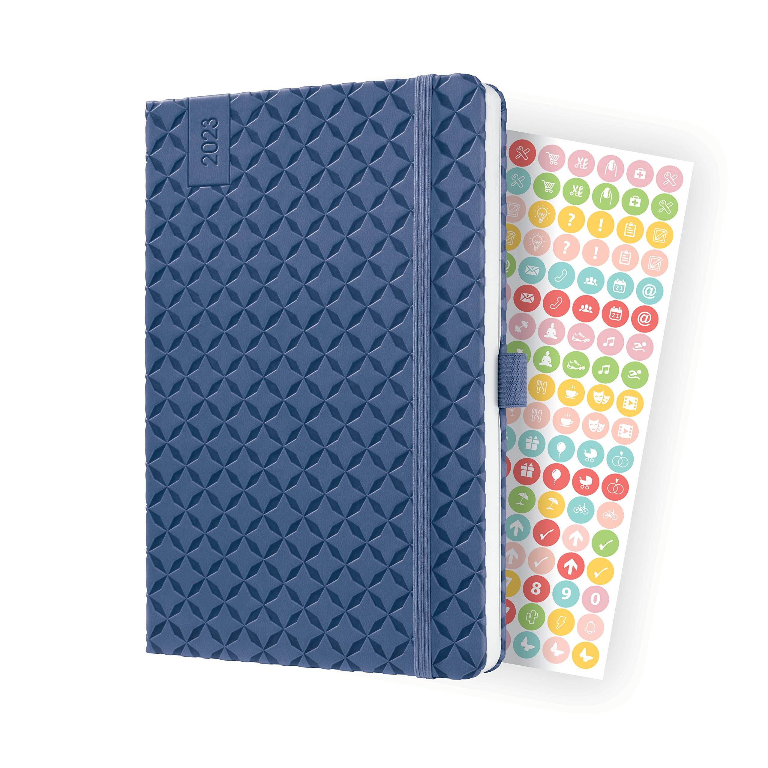 SIGEL J3101 Jolie Weekly diary 2023 - hardcover - 13,5 x 20,3 cm - 174 pages - blue