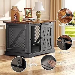 VOPEAK Farmhouse Dog Crate Furniture, Heavy Duty