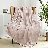 Exclusivo Mezcla Fleece Throw XL Blanket for Couch, Sofa, Super Soft and Warm Camel Blankets, All Season, Cozy, Plush, Lightweight, 50x70 Inches