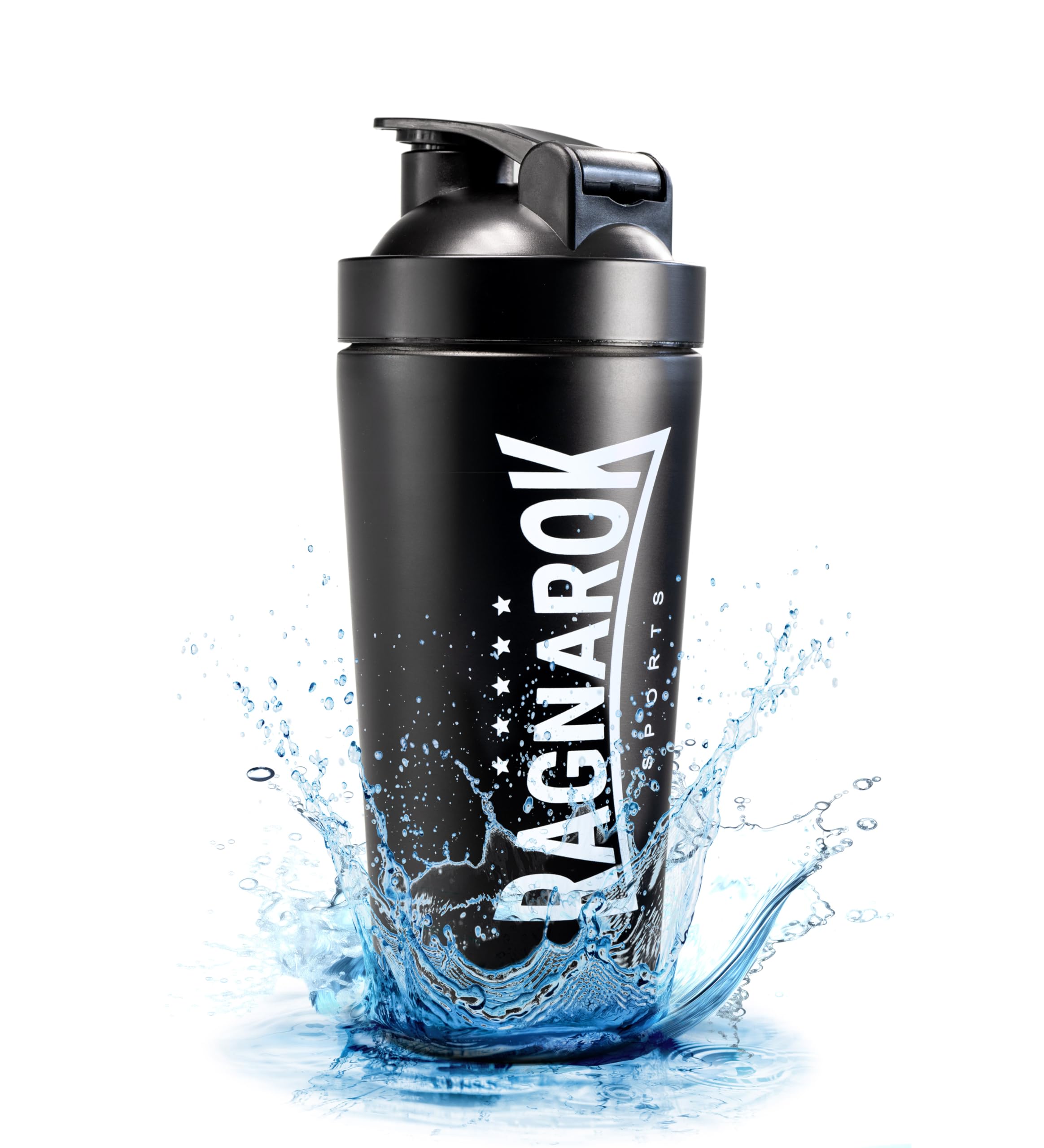RAGNAROK Stainless Steel Shaker Protein 750 ml Metal Shaker Water Bottle with Ball Sport Fitness