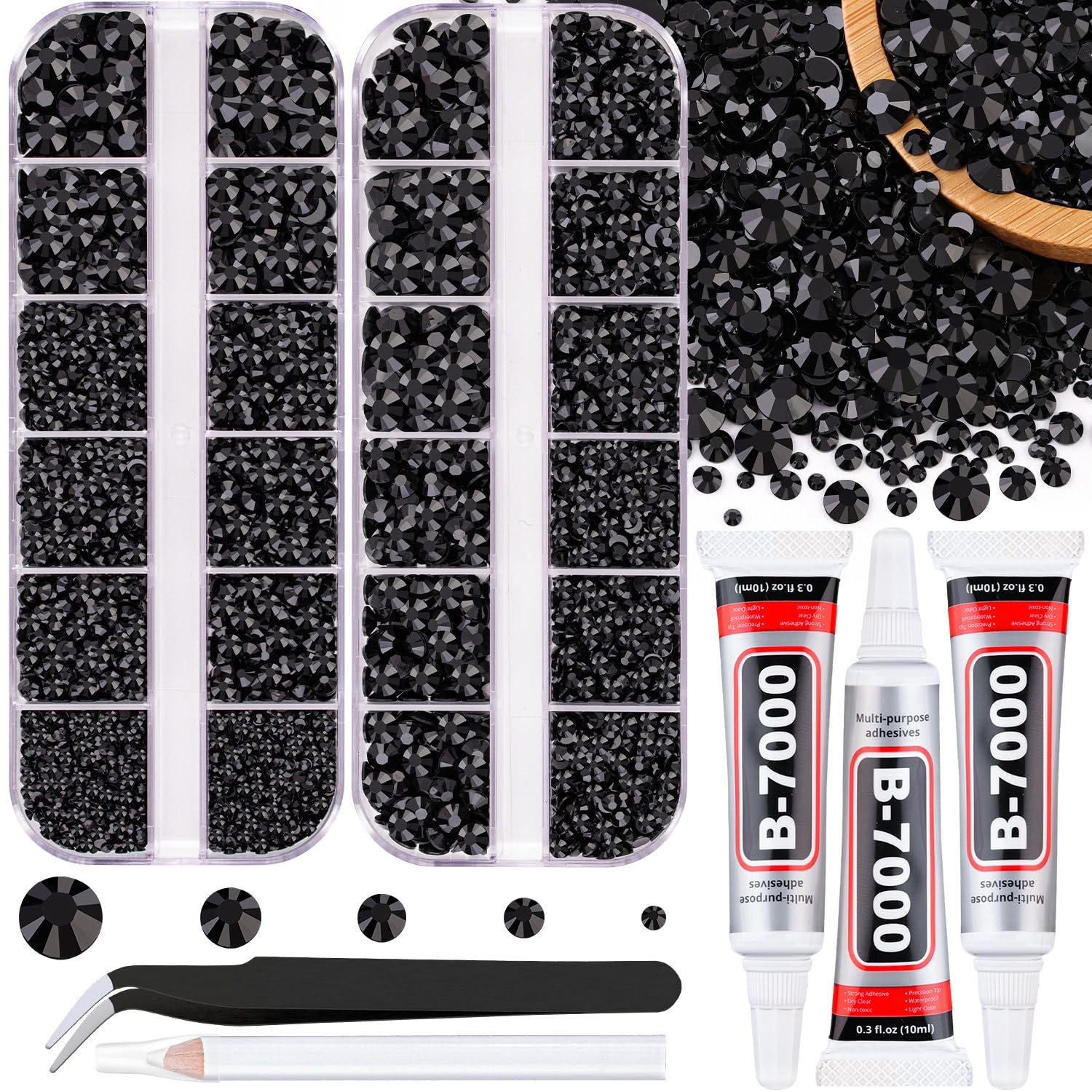 Resin Jelly Rhinestones for Crafting with B7000
