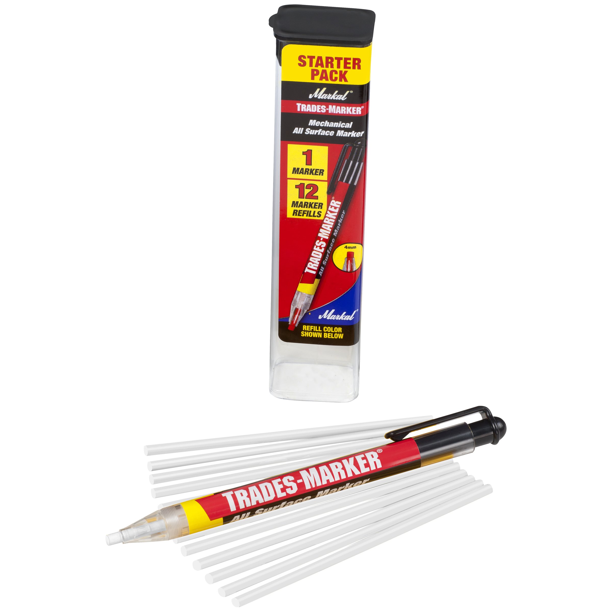 Photo 1 of Markal 96130 Trades Marker (1 Holder, 12 Refills), White