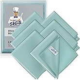 MR.SIGA Ultra Fine Microfiber Cloths for Glass, Pack of 6, 35 x 40 cm 13.7" x 15.7"