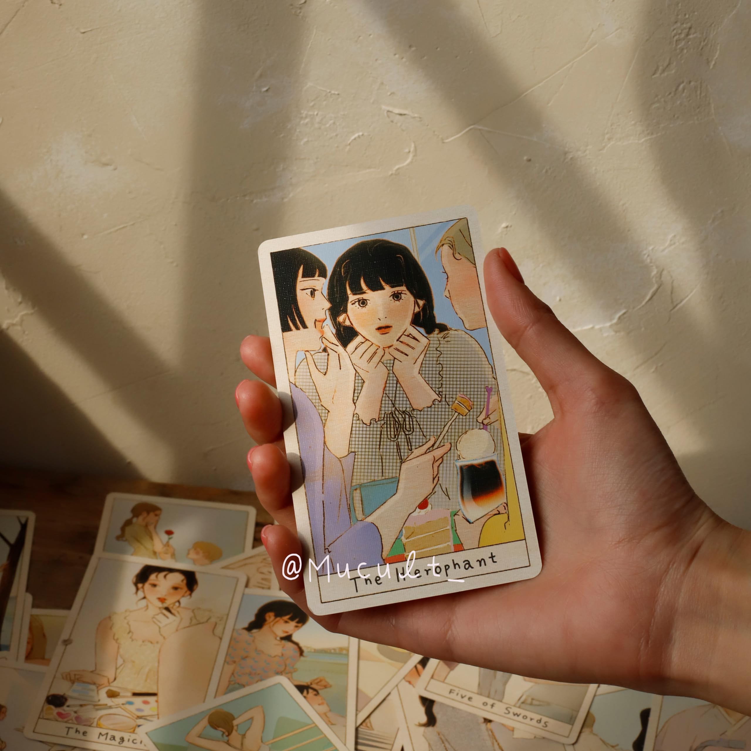 Generic Love Story Tarot Card Deck Dive to You - Love & Relationships Tarot - 78 Cards, Pink & Red - Modern/Custom Style - Ages 18+