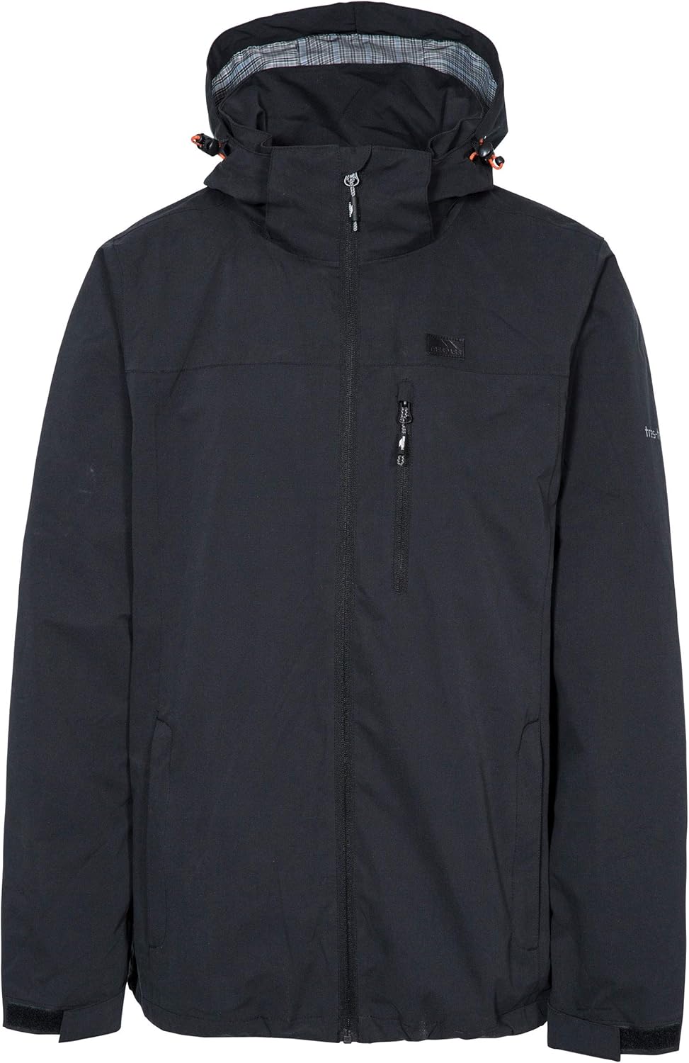 Trespass Men's Weir Waterproof Rain Jacket with Concealed Hood Amazon