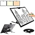 A3 Light Pad, Elice Tracing Light Box 3 Colors Mode Stepless Dimmable and 6 Levels of Brightness Light Copy Pad, Wireless Rechargeable Led Light Board for Weeding Vinyl Diamond Painting Sketching