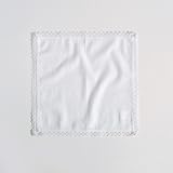 FINGERCRAFT 100% Cotton Dinner Cloth Napkins, 12 Pack, 12x12, Lace White view 5