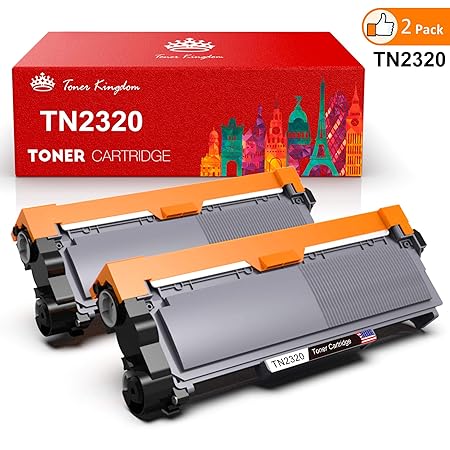Toner Kingdom 2 Pack Kompatibel Brother TN2320 Toner für Brother HL-L2340DW HL-L2360DN HL-L2365DW HL-L2380DW DCP-L2500D DCP-L