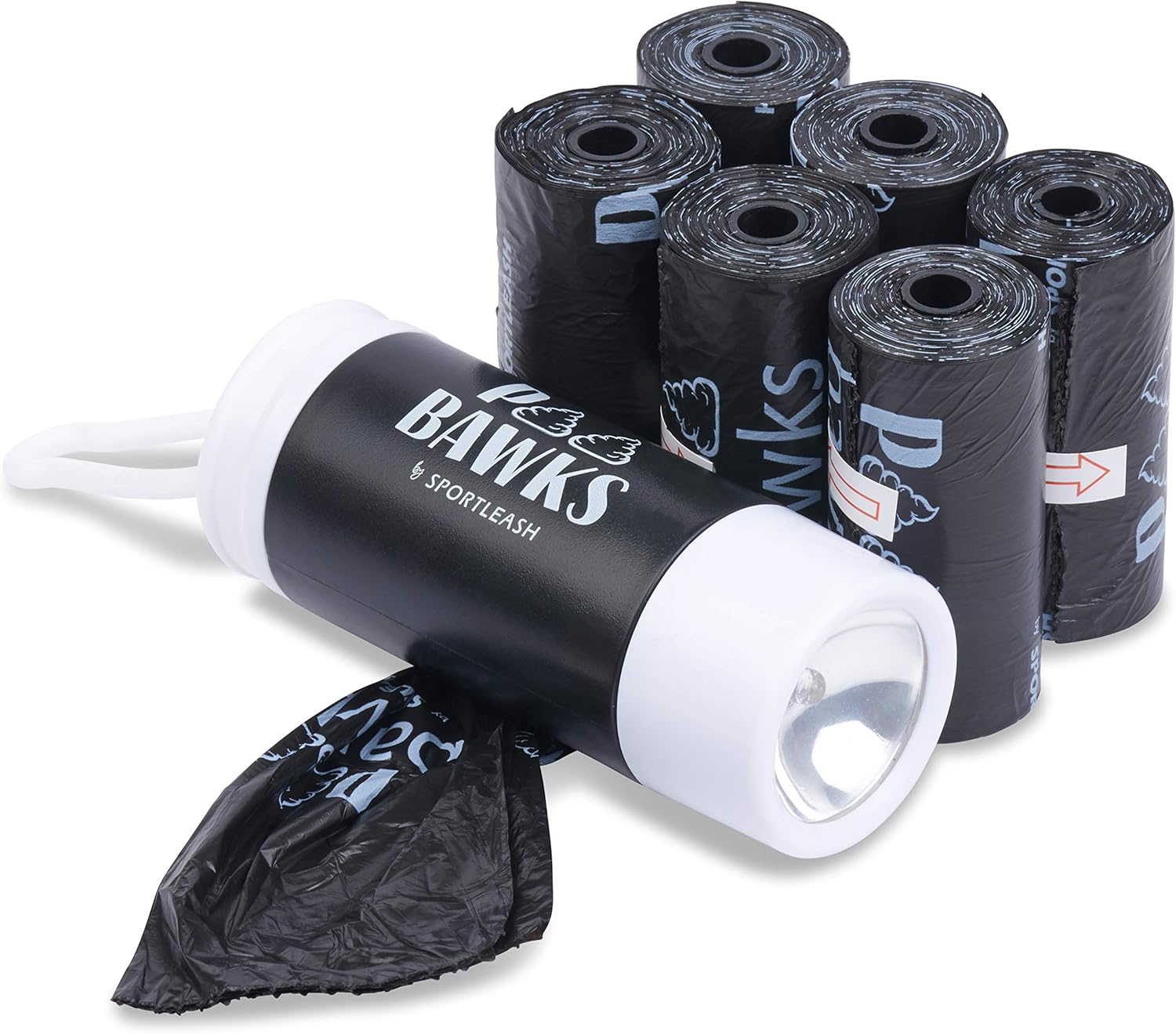 poop bag dispenser with flashlight