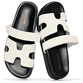 Project Cloud 100% Genuine Leather Sandals for Women Footwear - Stylish Womens Sandals with Plush & Soft Insole - Non-Slip and Water-Resistant Beach Sandals Slides for Women (Mayvy)