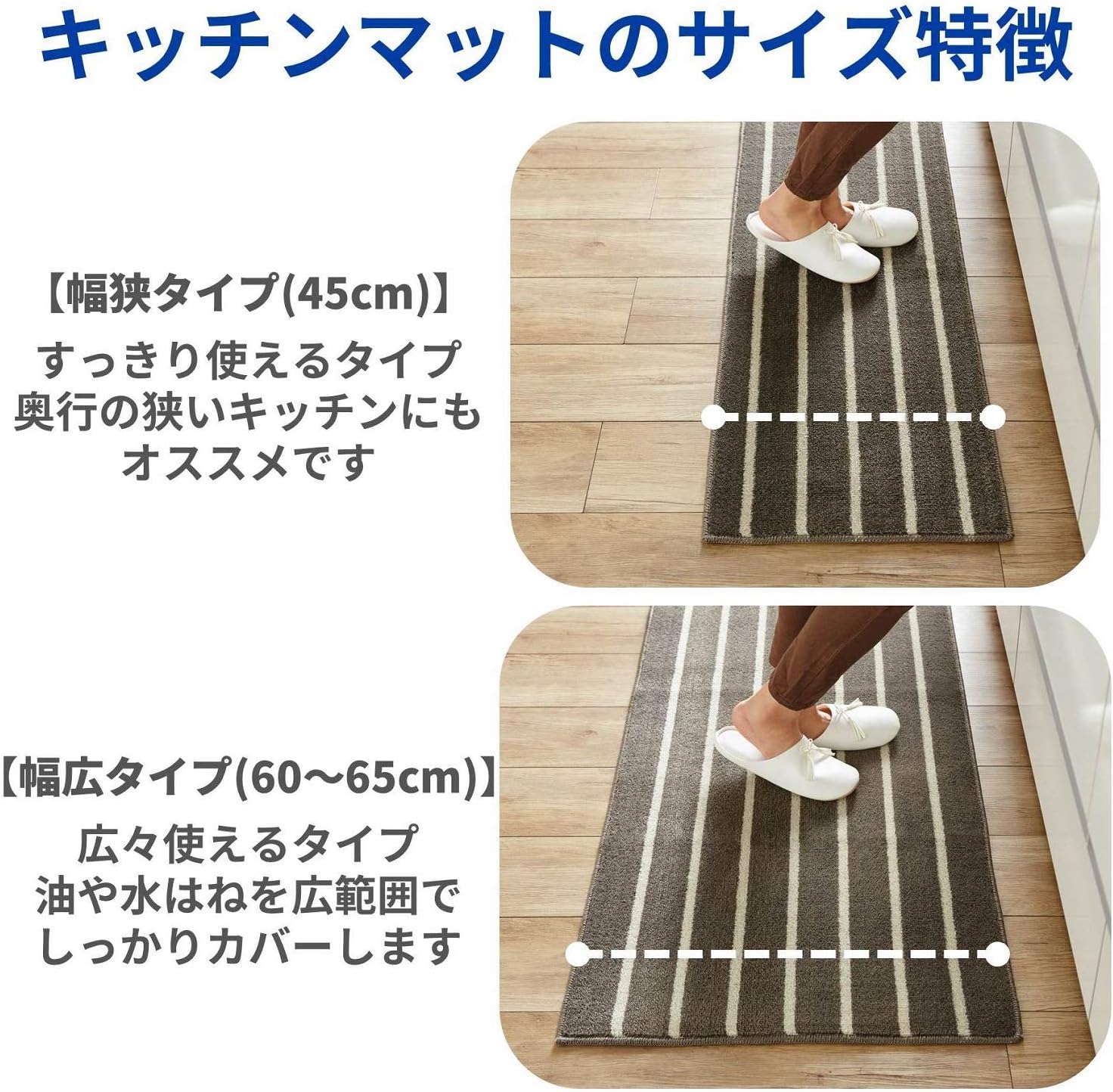 Amazon Co Jp ベルメゾン ディズニー キッチンマット 拭ける マット 日本製 約45 180 ホーム キッチン