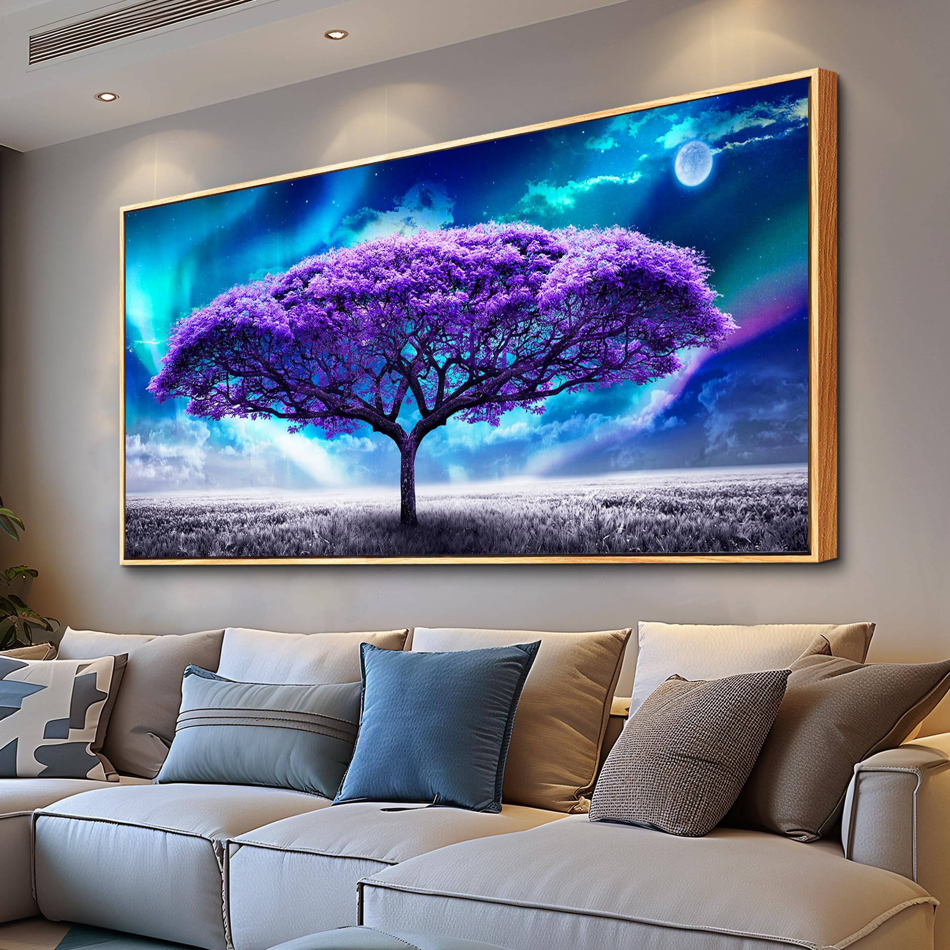 Lapremoly Large Canvas Wall Art For Living Room Wood Framed Wall Decor ...