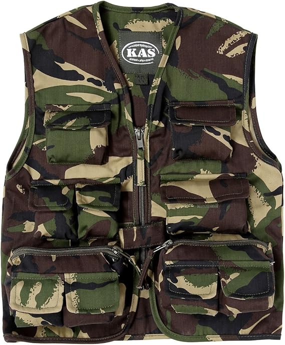 Kids Army Camouflage Multi Pocket Vest Fits Ages 313 (Age 34) Amazon.co.uk Clothing