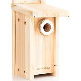WHITEHORSE Bluebird House - Weatherproof Bird House for Outdoors - Cedar Birdhouse Built to NABS Specs - Nest Box for Bluebirds, Chickadees, Titmice, Wrens, Nuthatches &amp; More (15&rdquo; Floor)