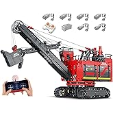 Reobrix Technic 22014 Excavator Building Blocks Set, Remote Control Power Shovel, RC Construction Vehicles Building Toy for T