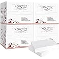 WOWOTEX 100% Cotton Disposable Face Towel Biodegradable Face Towel for Drying Face 200Count/4Box Extra Thick Soft One Time Use Face Towels 10"×12" Large Clean Towels for Sensitive Skin, Baby Care