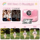 Hangrui Kids Camera Instant Print 2.4 Inch 1080P 32GB Card Pink view 7