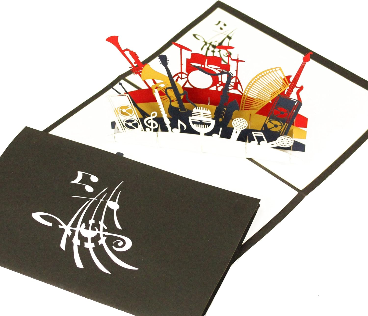 Fournitures De Bureau Papeterie Carte D Anniversaire Sur Le Theme De La Musique Instruments De Musique Cologne Cards Carte De Vœux 3d Pop Up Motif Orchestre Carte Pour Bon Cadeau Estiloss Com