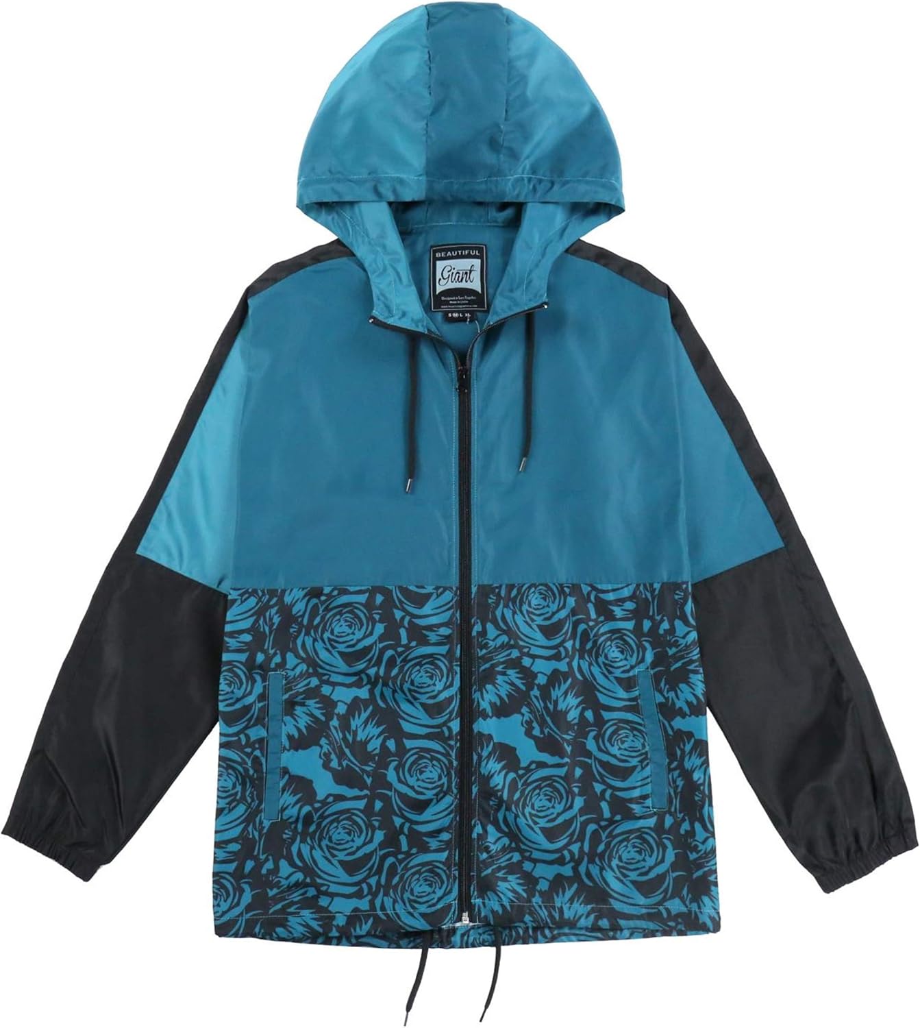 Mens packable Windbreaker with pocket Warm windproof winter classic