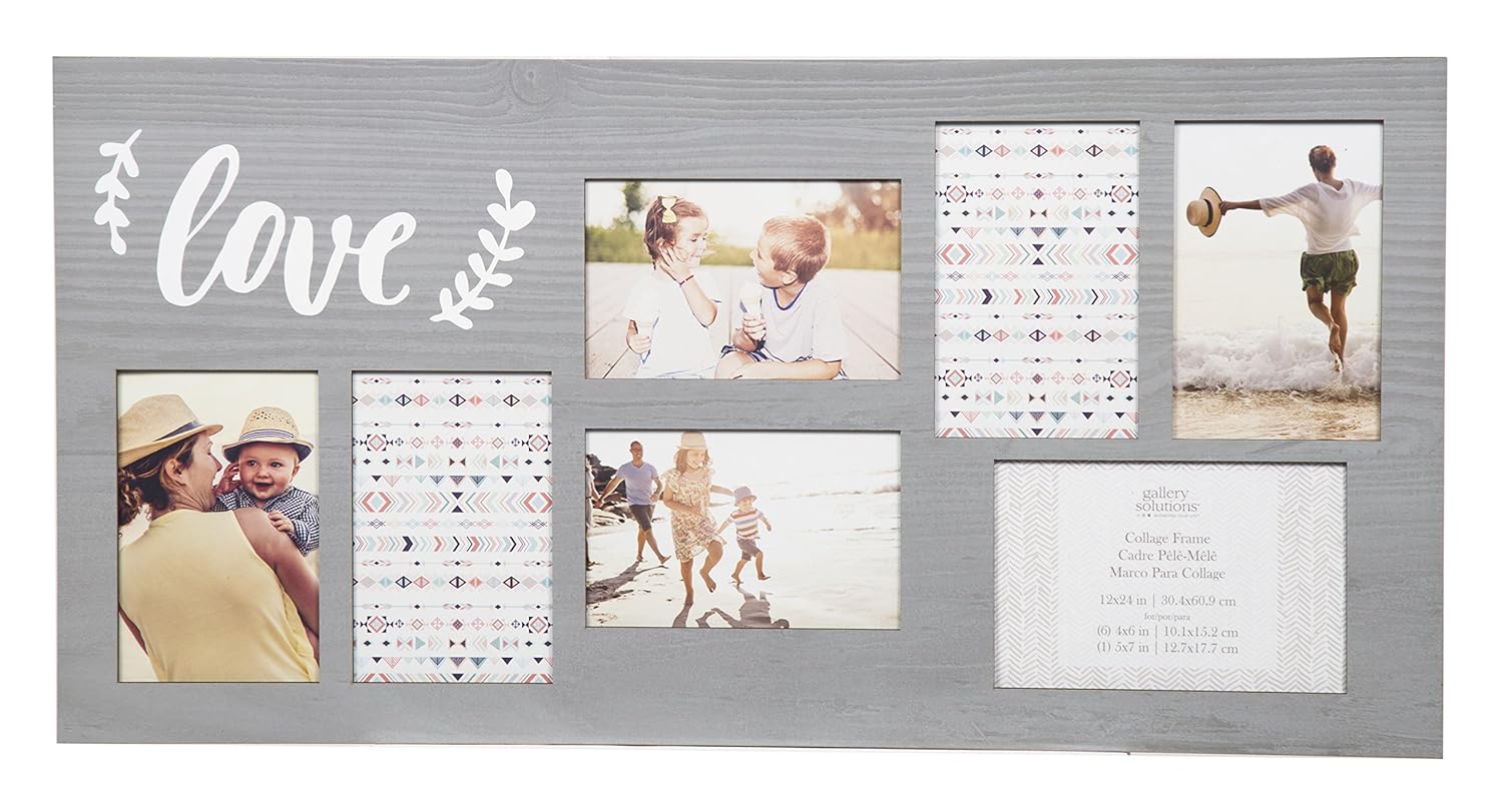 Amazon Com Gallery Solutions 12x24 Greywash Distressed Wood 7