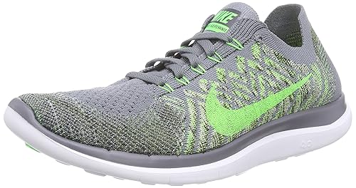 Buy Nike Mens Free 4 0 Flyknit Running Shoes Cool Grey Green 13 D M Us At Amazon In