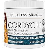 Host Defense CordyChi Powder - Energy & Immune Support Supplement - Cordyceps & Reishi Mushroom Supplement for Relaxation & Respiratory Support - Aids Against Tiredness - 3.5 oz (66 Servings)*