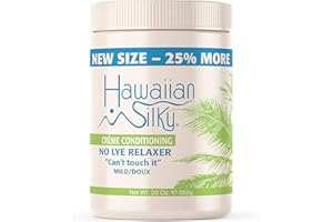 Hawaiian Silky no lye relaxer, mild, Beige, 20 Ounce