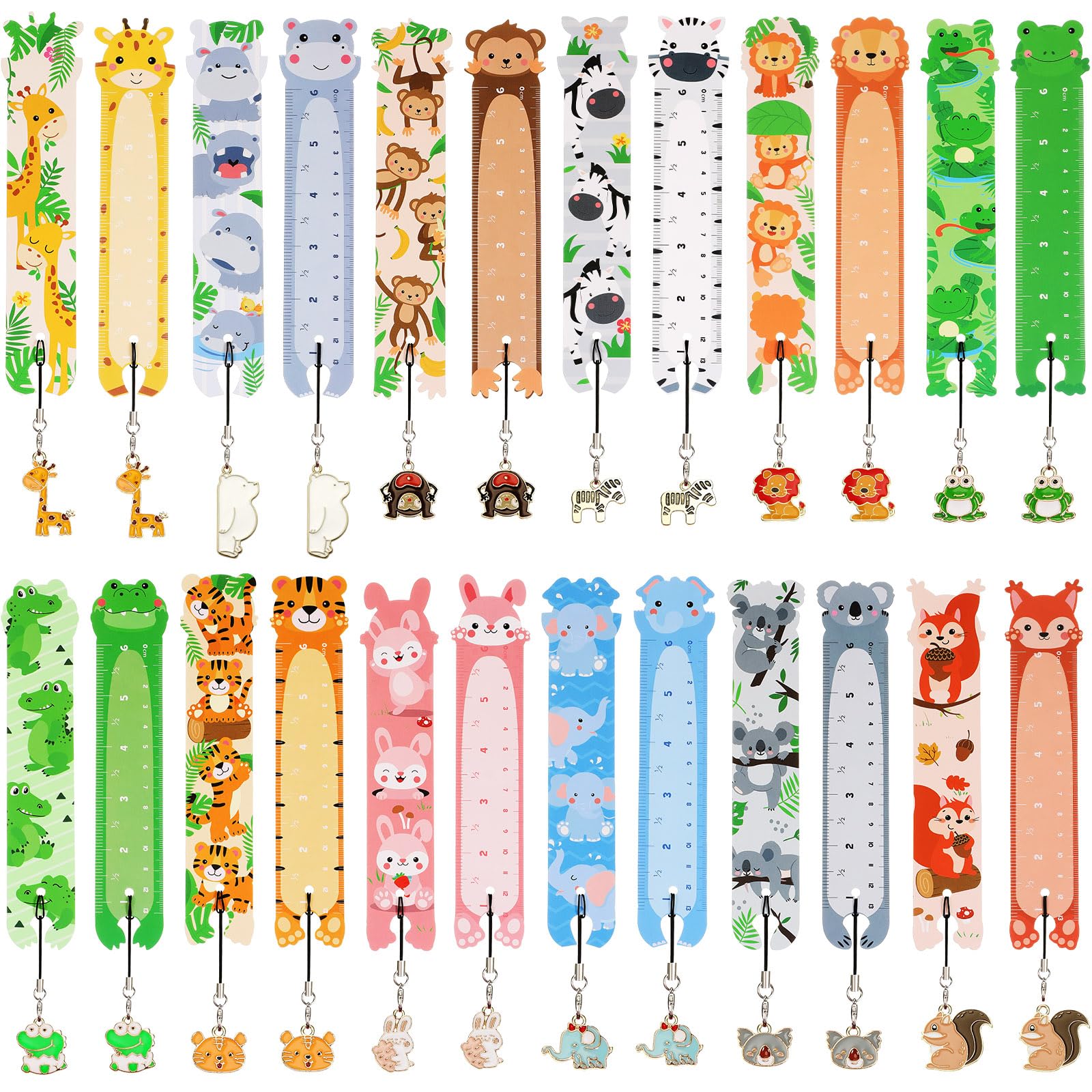 Outus 12 Pieces Kids Bookmarks, Cute Bookmarks for Girls, Gifts Women, Teens, Rulers Kids, Animal Party Favors School Classroom Reading Presents (Animal Style) โ image 1