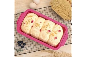 Bread Pan for Homemade Bread：9.5 x 5 Inch Silicone Loaf Pan for Baking with Metal Frame - Nonstick Banana Loaf Tin Tray for S