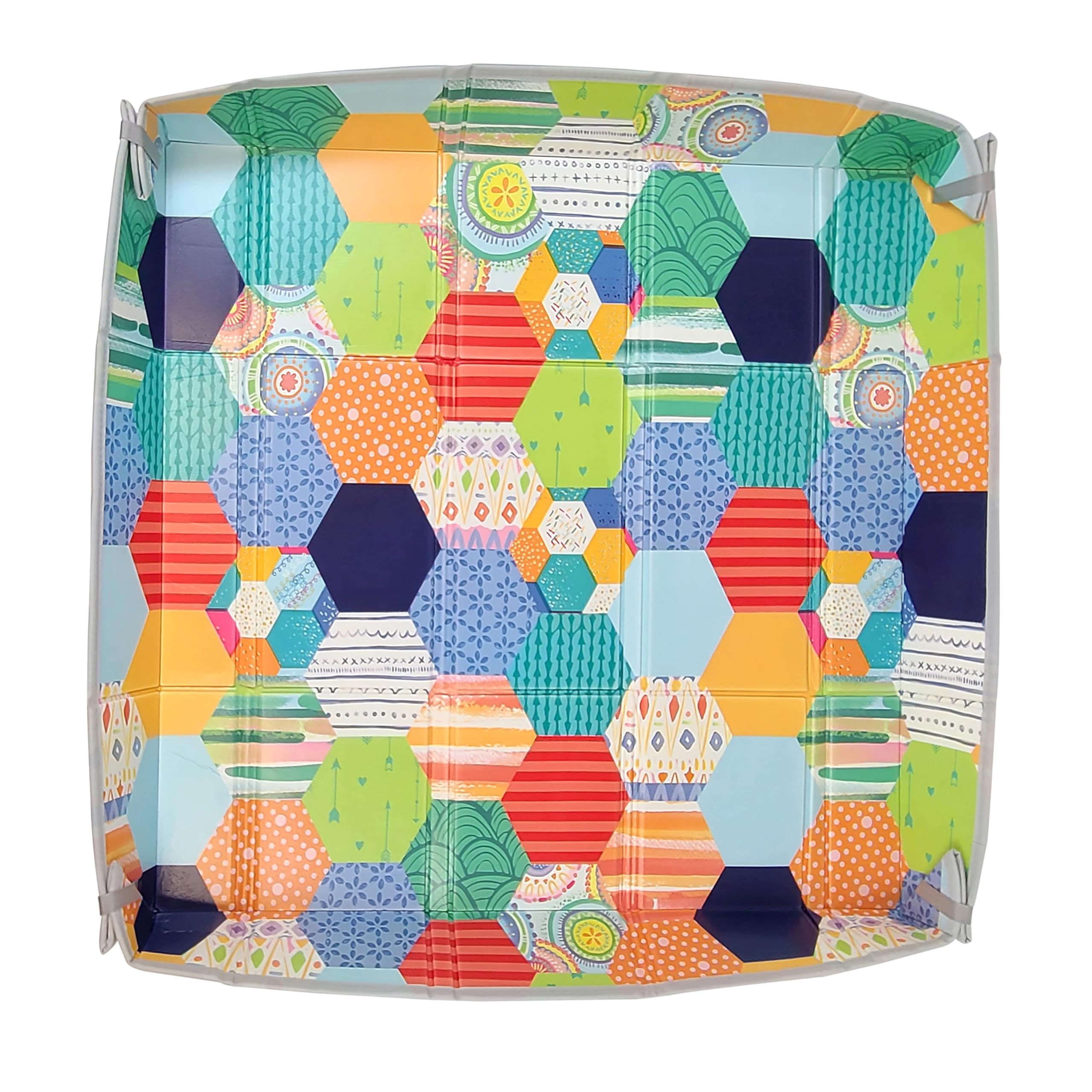 Infantino Foldable Soft Foam Play Mat, Baby Play Mat for Tummy Time & Floor Play, Lightweight, Easy to Store, Wipeable, Multicolor