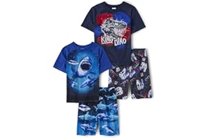 The Children's Place boys Short Sleeve Top and Shorts,2 Piece Pajama Set