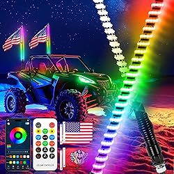 DREAMIZER 2PCS 3FT Whip Lights,Upgraded COB Light