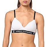 Armani Exchange Womens Stretch Cotton Padded Bralette Bra