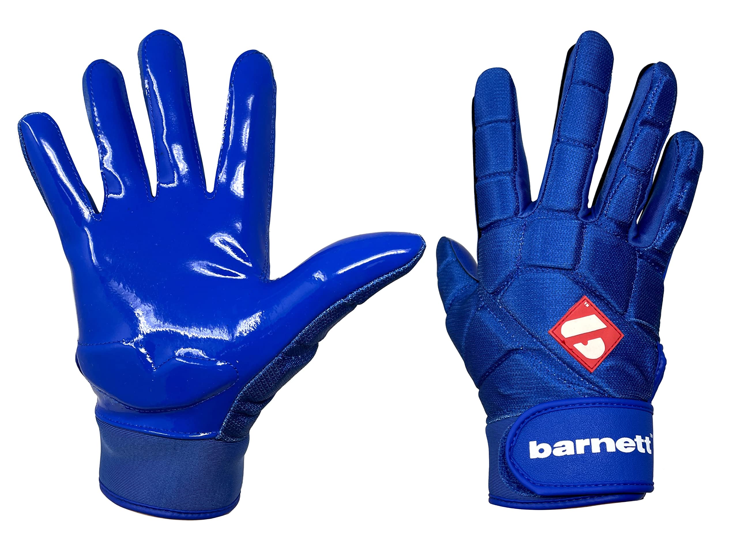 BARNETT FKG-03 High level Linebacker football gloves, LB, RB, TE, BLUE (XL)
