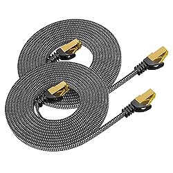 ARISKEEN Cat 8 Ethernet Cable 10 FT 2 Pack, Nylon
